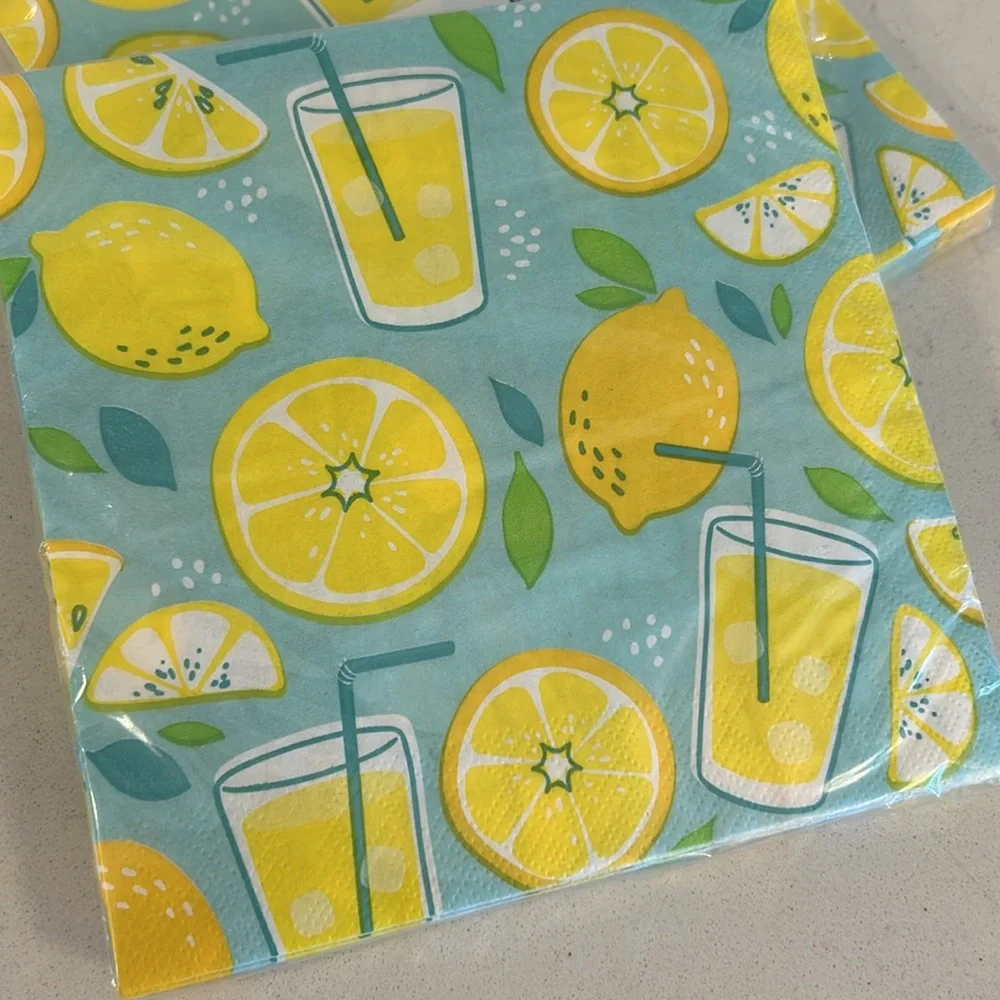Vintage Lemonade / Lemons Napkins Set of 2 - 16 count